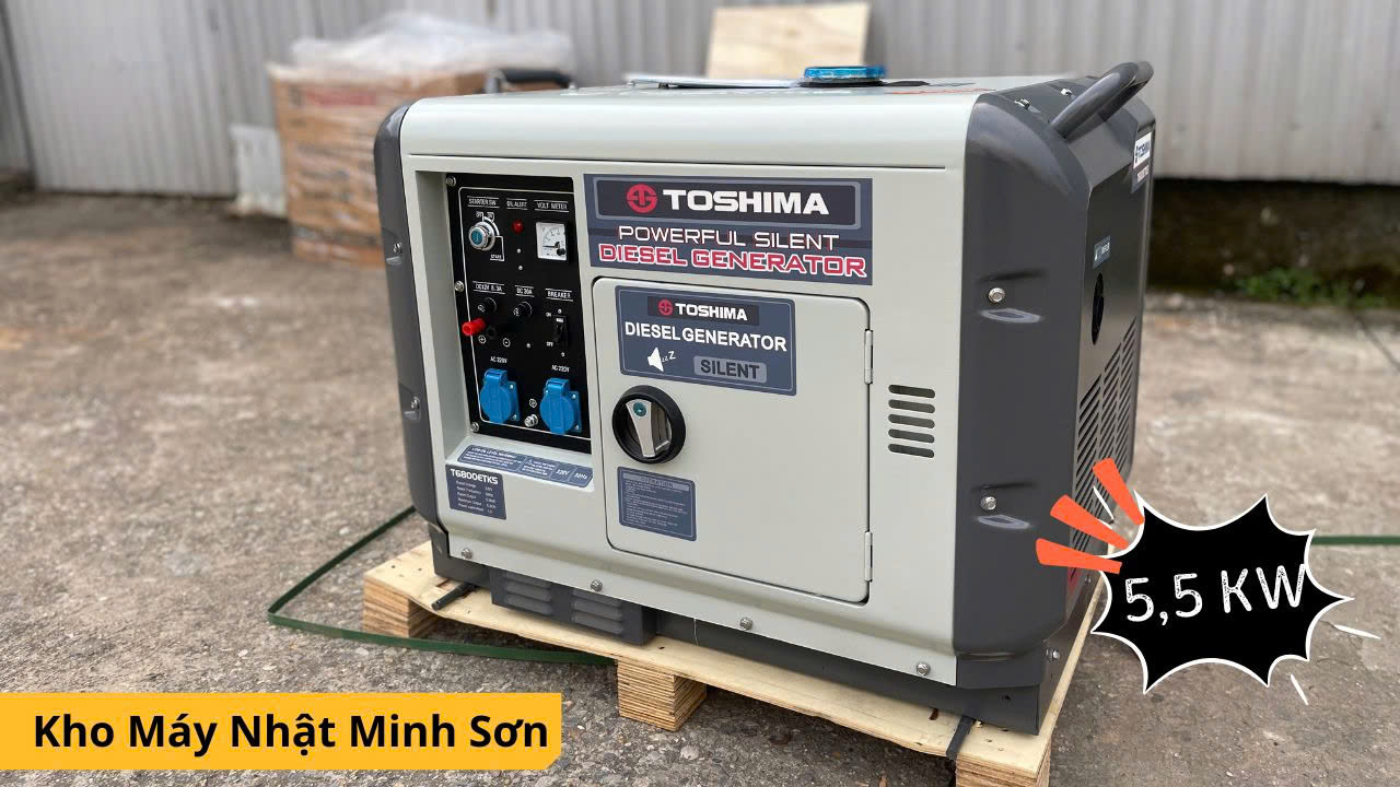 Máy Phát Điện 5,5kw Siêu Cách Âm TOSHIMA